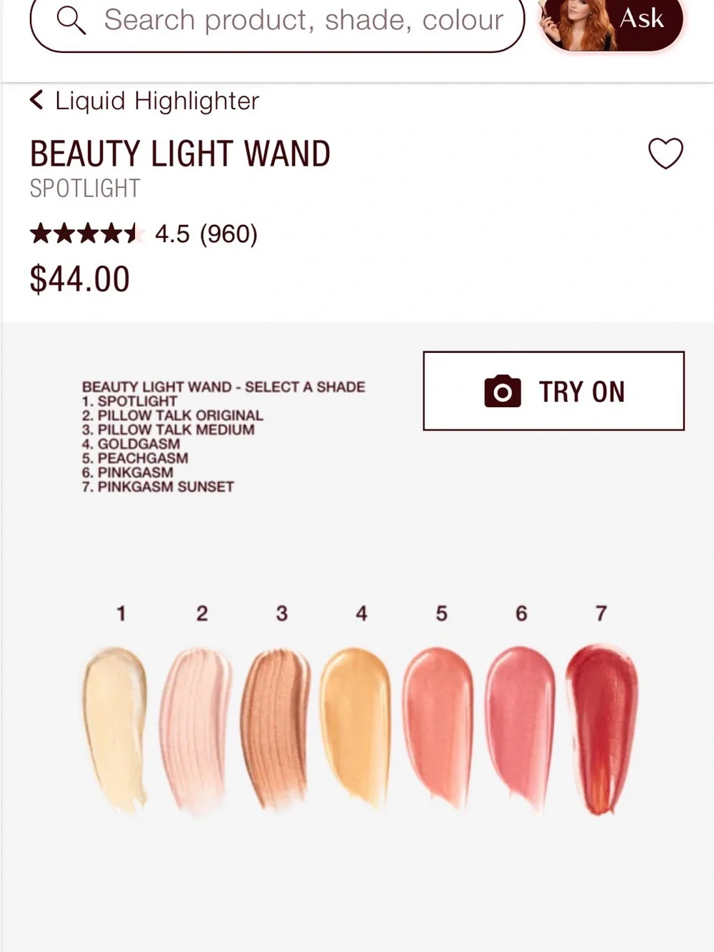 Charlotte Tilbury Beauty Light Wand Highlighter - Rose Gold